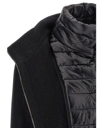 Lamé thread and wool coat #