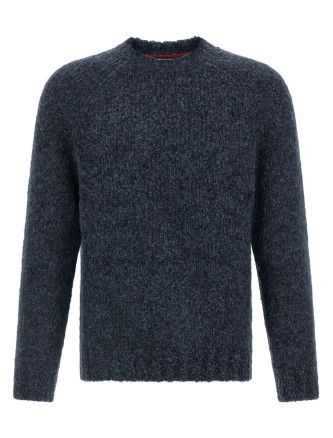 Buttoned yarn sweater