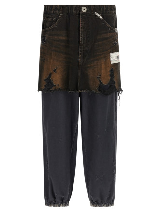 'Waist Layered Denim' pants