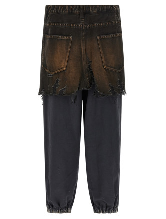 'Waist Layered Denim' pants #