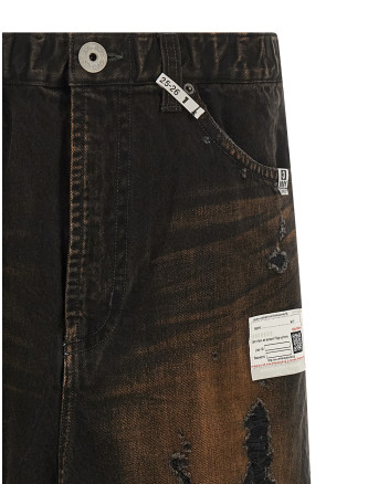 'Waist Layered Denim' pants #