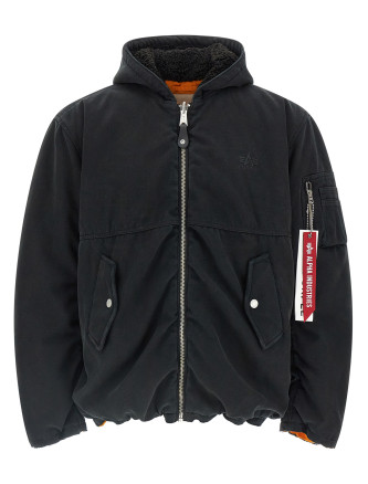 Alpha Industries x Purple reversible bomber jacket