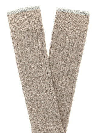 Ribbed cashmere socks #