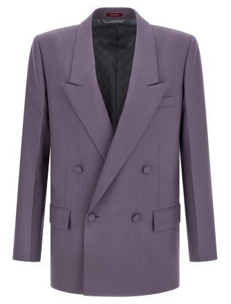Double-breasted wool blazer