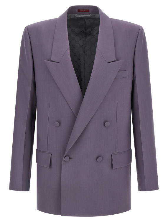 Double-breasted wool blazer #1