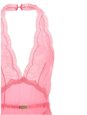 Satin and lace dress #