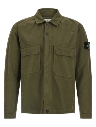 Raw cotton overshirt