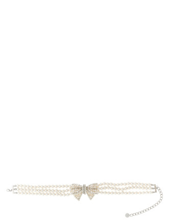 'Pearl Satin Bow' necklace