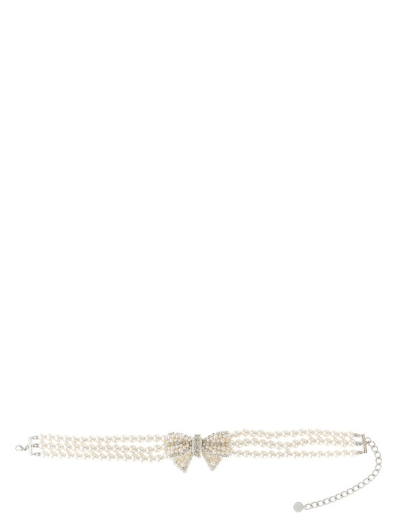 'Pearl Satin Bow' necklace #1