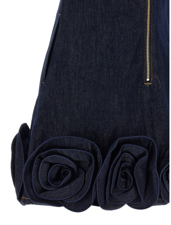 'Indigo Denim 3D Flower Mini' dress #