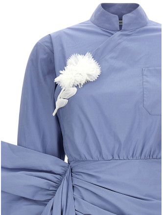 'Blue Cotton Tie Side Mini' dress #