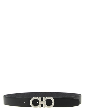 'Gancini' print reversible belt