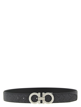 'Gancini' print reversible belt #