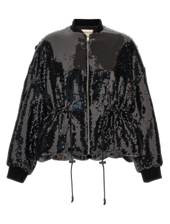 Sequin bomber jacket
