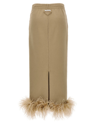 Feather midi skirt #