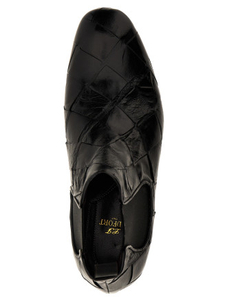 Braided leather ankle boots #