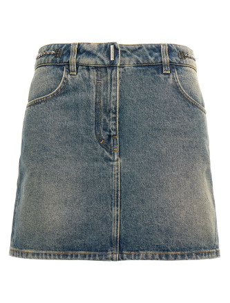 Denim mini skirt