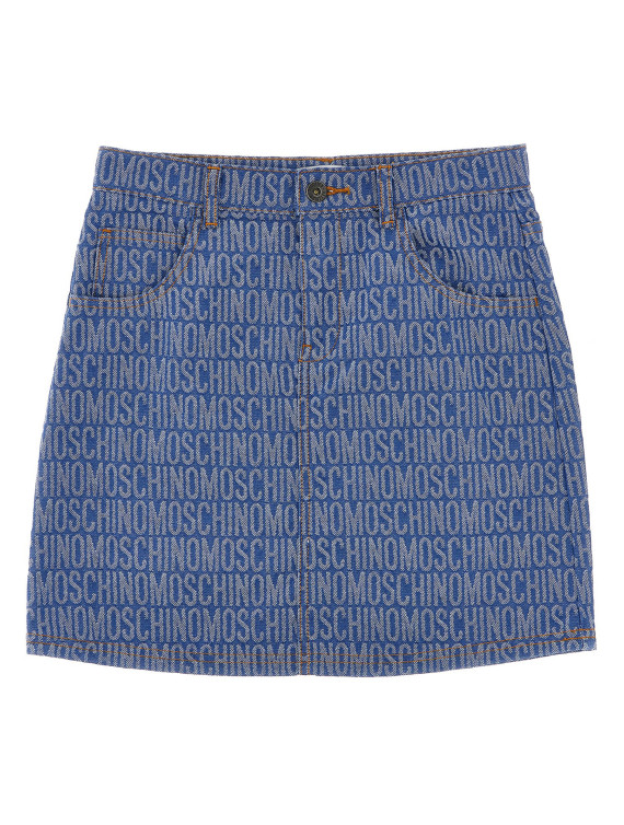 'Logo' denim skirt #1