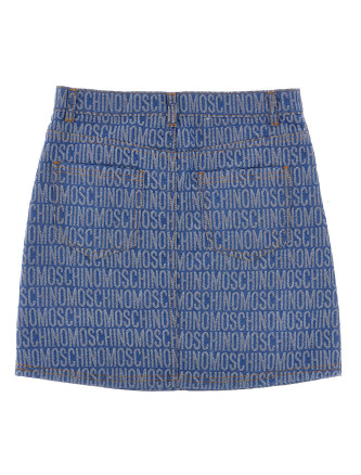 'Logo' denim skirt #