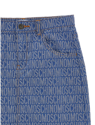 'Logo' denim skirt #