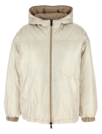 Laminated reversible down jacket