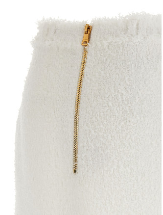 Button tweed skirt #