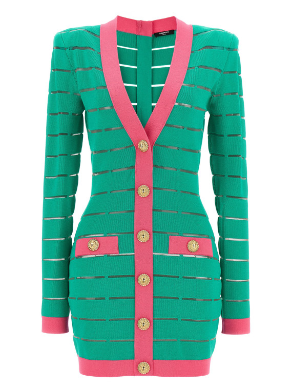 Two-tone knit dress #1