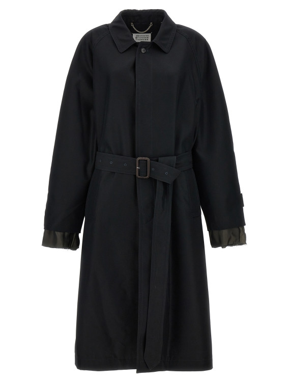 Long single-breasted trench coat #1