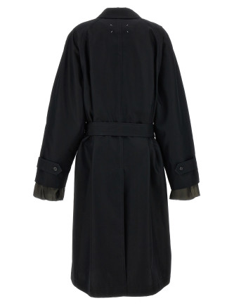 Long single-breasted trench coat #