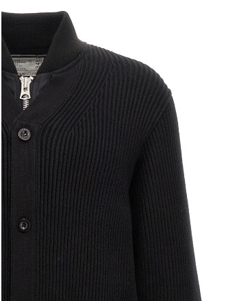 Nylon insert cardigan #