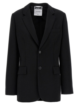 Single-breasted martingale blazer