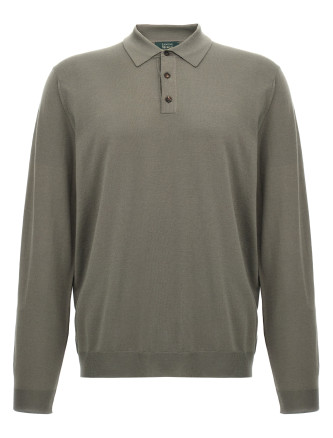 Wool polo shirt