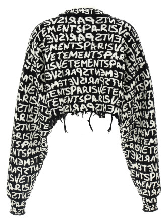 'Vetements Paris Monogram' cropped sweater #