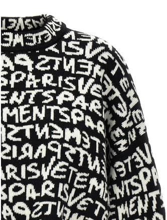 'Vetements Paris Monogram' cropped sweater #
