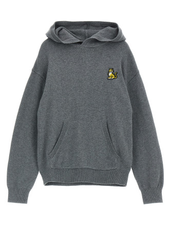 Logo embroidery hooded sweater