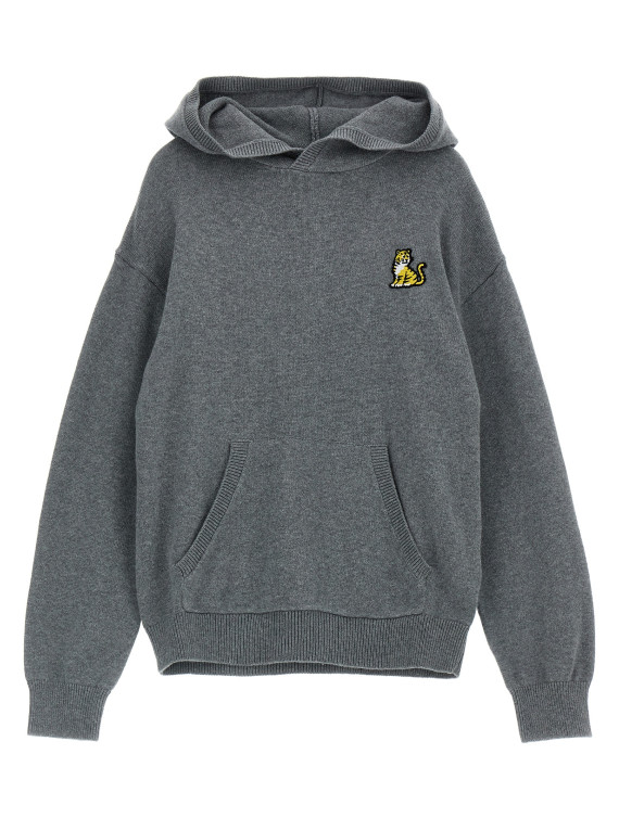 Logo embroidery hooded sweater #1