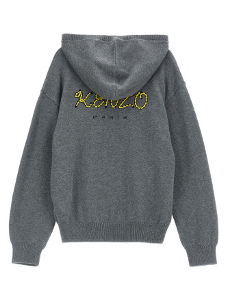 Logo embroidery hooded sweater #