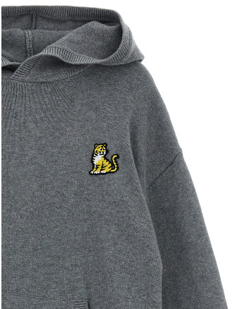 Logo embroidery hooded sweater #