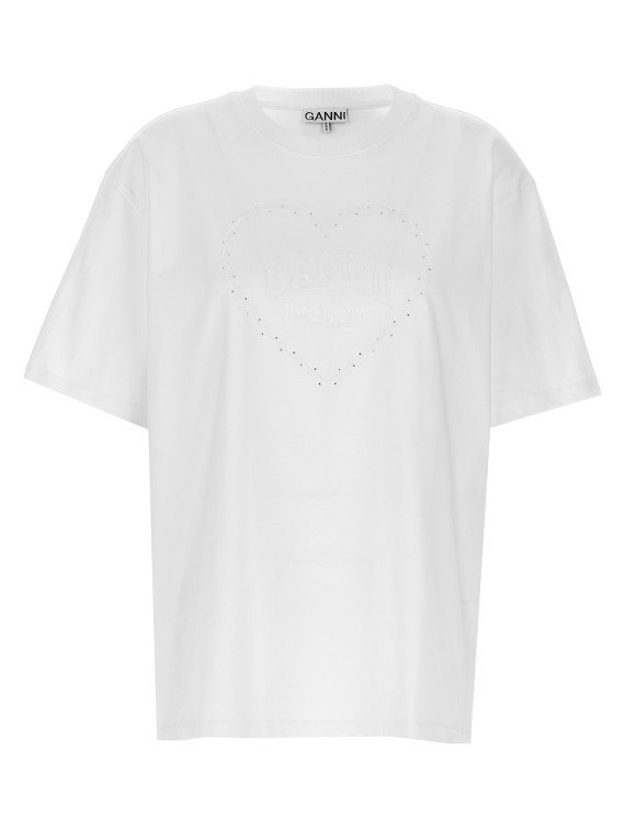 Rhinestone logo embroidery T-shirt #1
