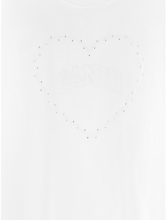 Rhinestone logo embroidery T-shirt #