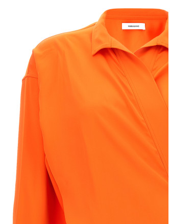 Satin asymmetric shirt #