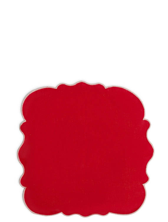 Set of 2 napkins with scalloped edge #1