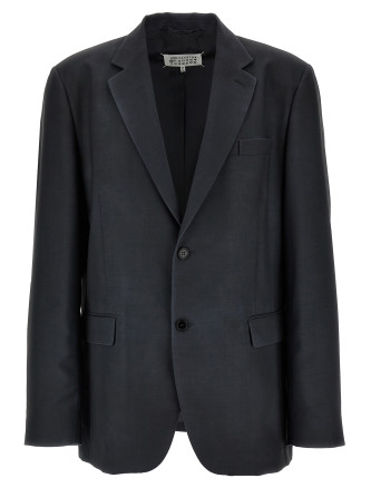 Single-breasted mohair blazer