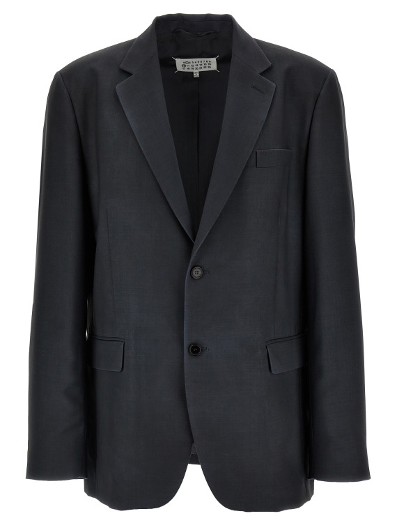 Single-breasted mohair blazer #1