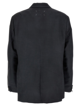 Single-breasted mohair blazer #