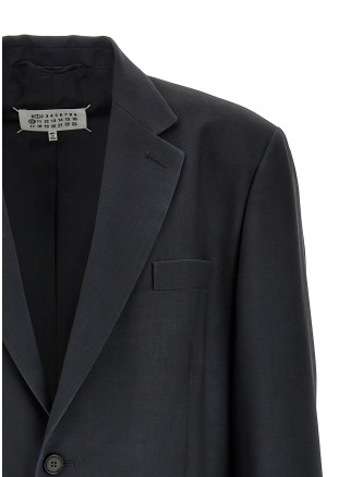 Single-breasted mohair blazer #