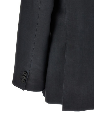 Single-breasted mohair blazer #