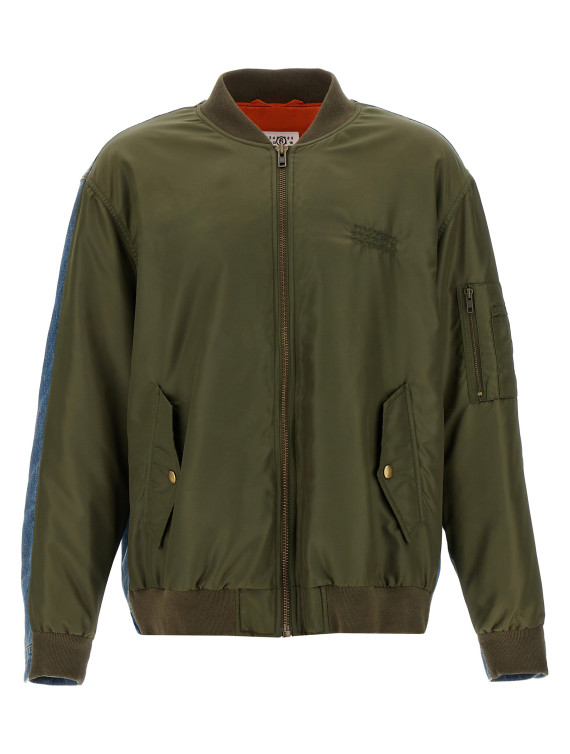 Bimaterial bomber jacket #1