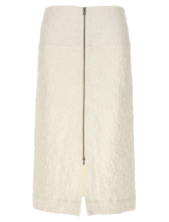 Embossed cotton skirt