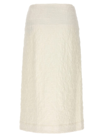 Embossed cotton skirt #